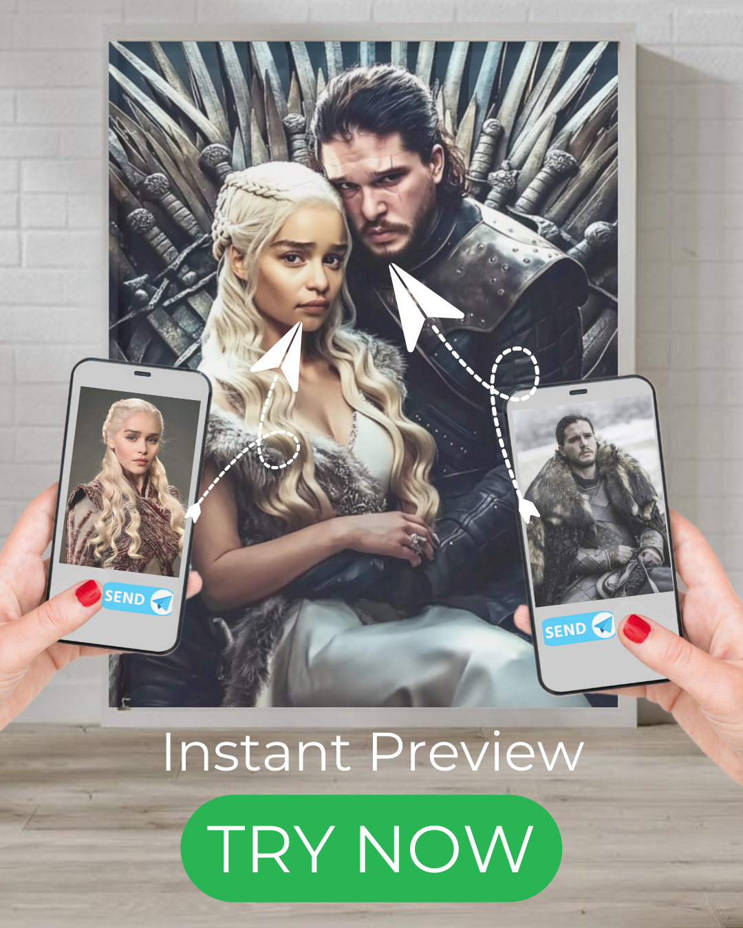 Custom portrait created from your uploaded photo, perfect personalized gift idea