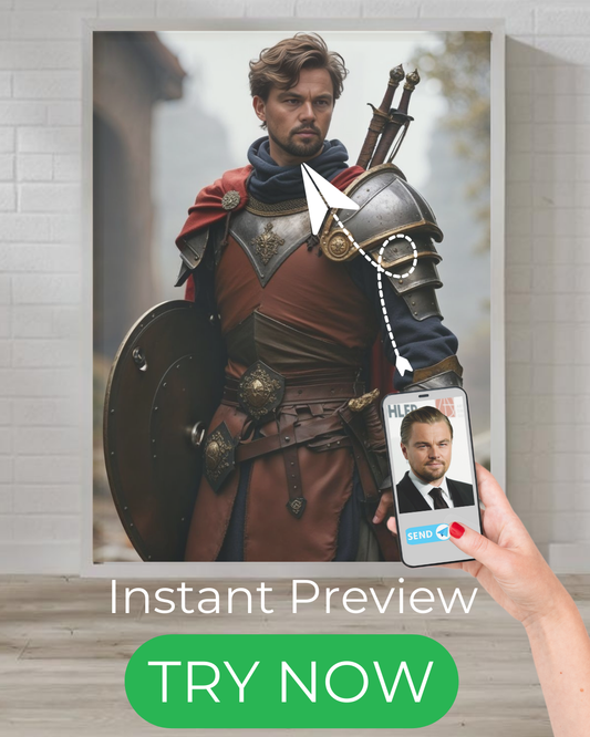 Custom fantasy style man portrait in Middle-Earth style armor