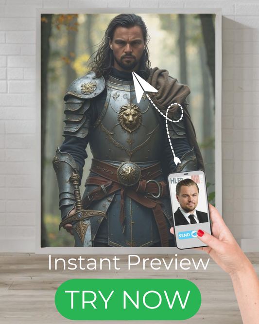 custom portrait of a man in fantasy medieval armor