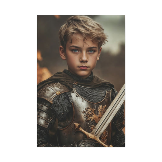 Middle-Earth style custom portrait of a young knight