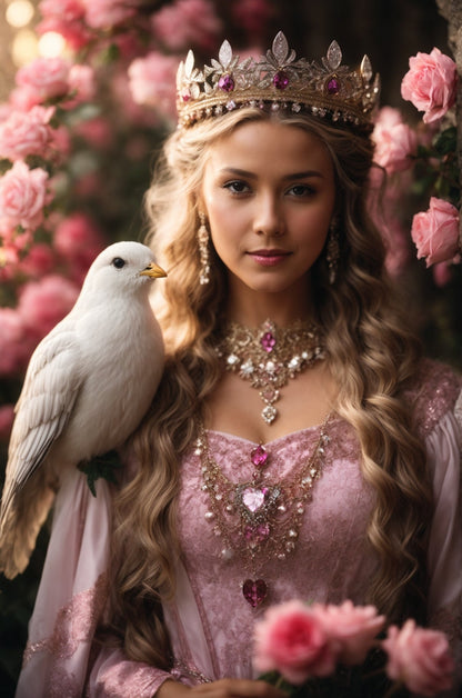 Enchanted Rose Princess | Custom Portrait with Your Photos