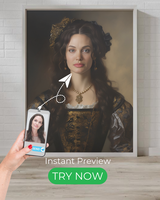 Custom princess portrait - Transform your photo into a royal masterpiece
