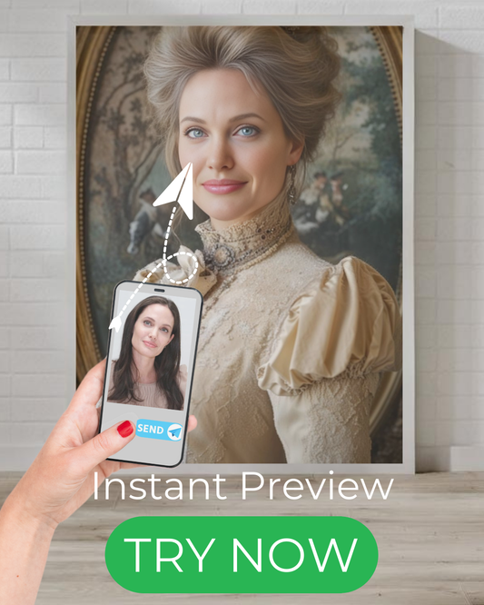 👑 Create a custom royal portrait! Turn your photo into a regal masterpiece with instant preview & fast shipping. Perfect for gifts & decor. Order now!