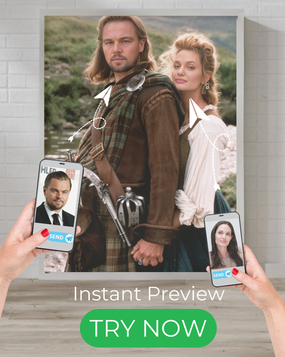 Custom portrait of a man in Middle-Earth style with a traveler theme