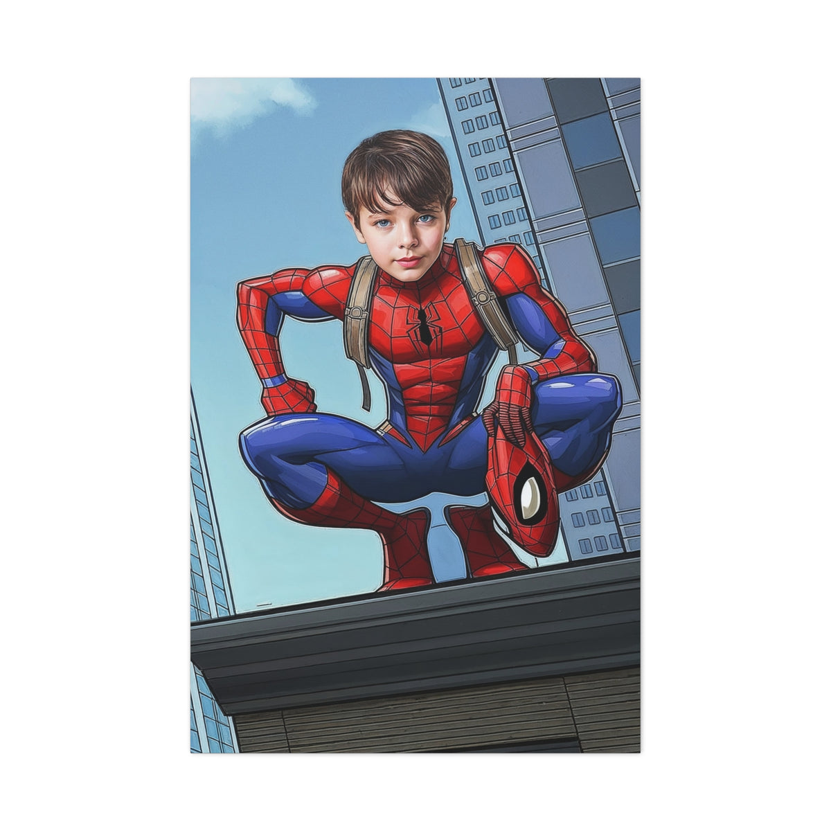 Custom Captain Hero portrait – personalized superhero artwork from your photo
