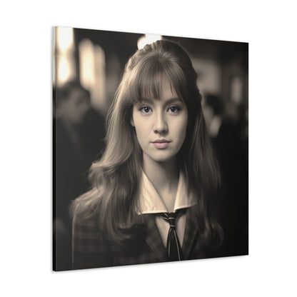 Vintage Schoolgirl | Custom Portrait with Your Photos
