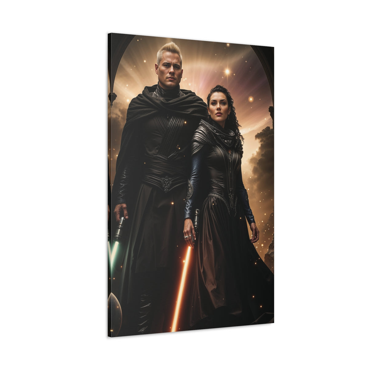 Galactic Force Couple | Custom Portrait with Your Photos