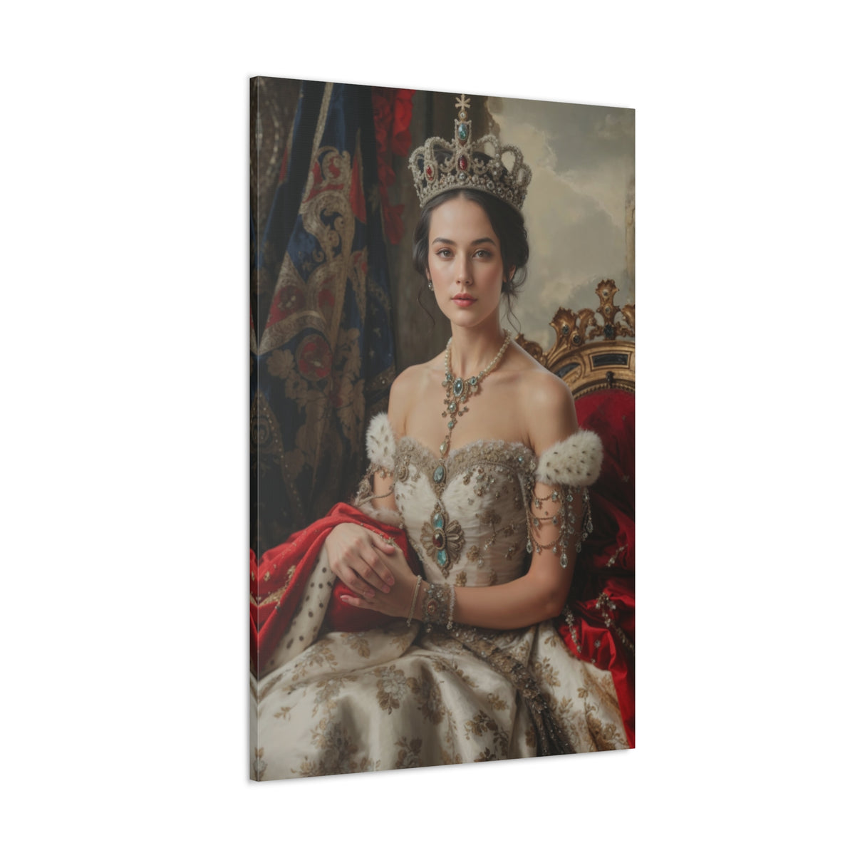 Elegant Queen Portrait | Custom Portrait with Your Photos
