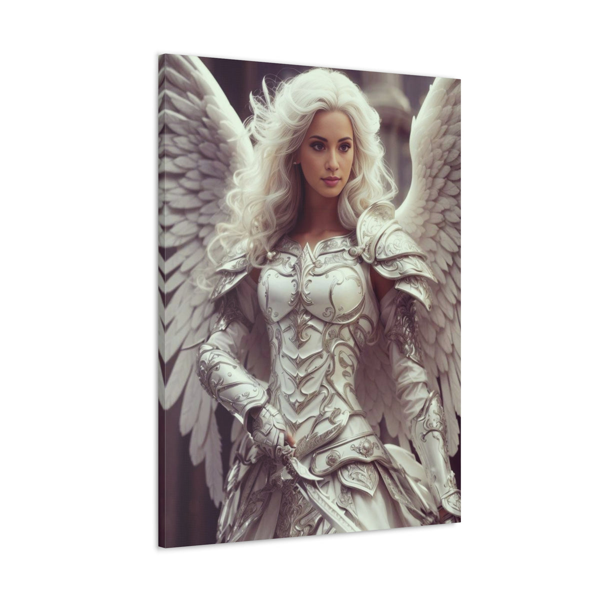 Celestial Guardian Warrior | Custom Portrait with Your Photos
