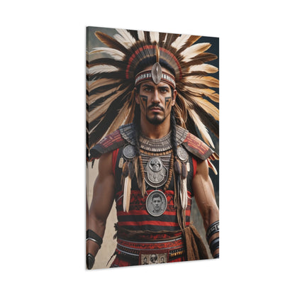 Aztec Warrior Legacy | Custom Portrait with Your Photos