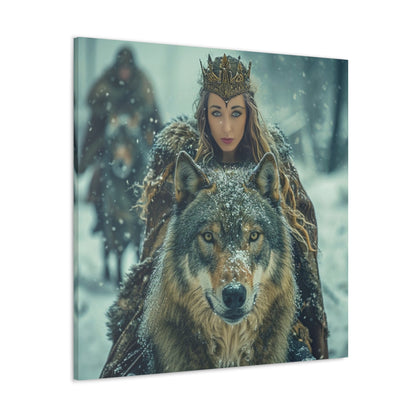 Winter Wolf Queen | Custom Portrait with Your Photos