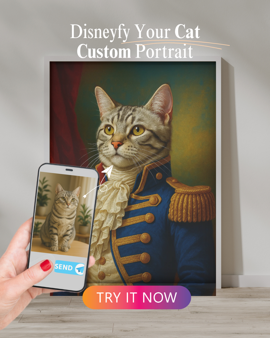 Turn your pet into a hilarious circus star! This custom clown portrait adds a burst of color and humor to any wall. Perfect gift for pet lovers with a sense of humor.
