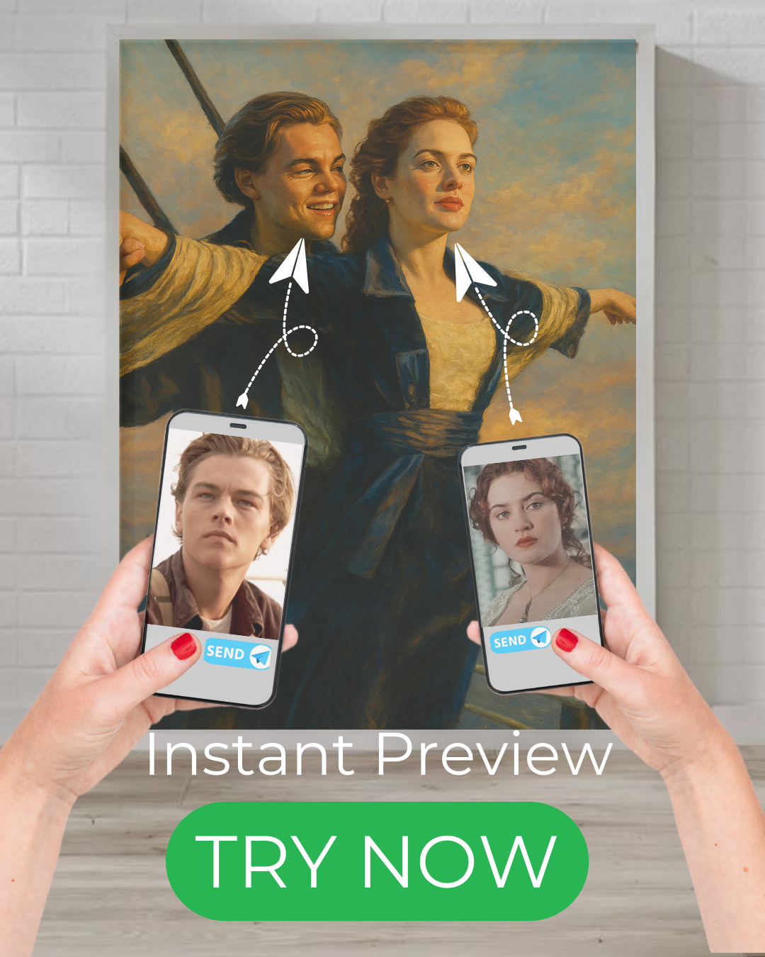 custom portrait of a couple in fantasy style