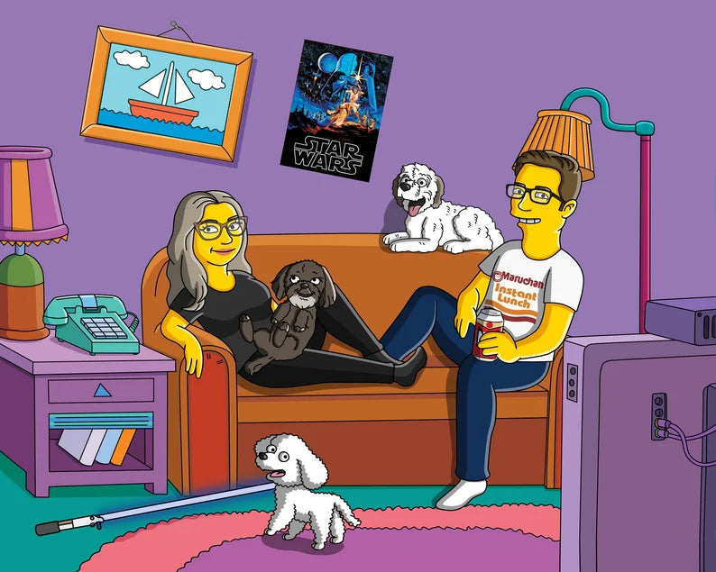 Custom Simpsonify Me Portrait | Turn Your Photo into a Simpsons Character