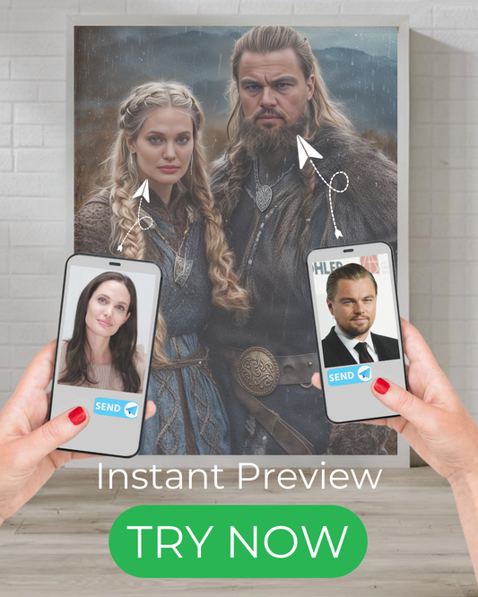 Norse mythology custom portrait, Viking warrior artwork, personalized Odin and Valkyrie painting, custom Norse god illustration, Nordic mythology art