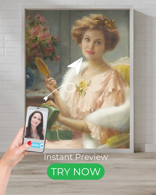 Vintage Elegance | Custom Portrait with Your Photos