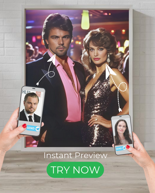 Glam Night Out Couple | Personalized Gift with Your Photos