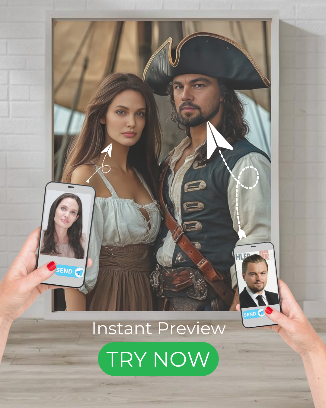 Romantic Voyage | Custom Portrait with Your Photos