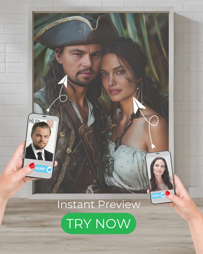 Tropical Pirates | Custom Portrait with Your Photos