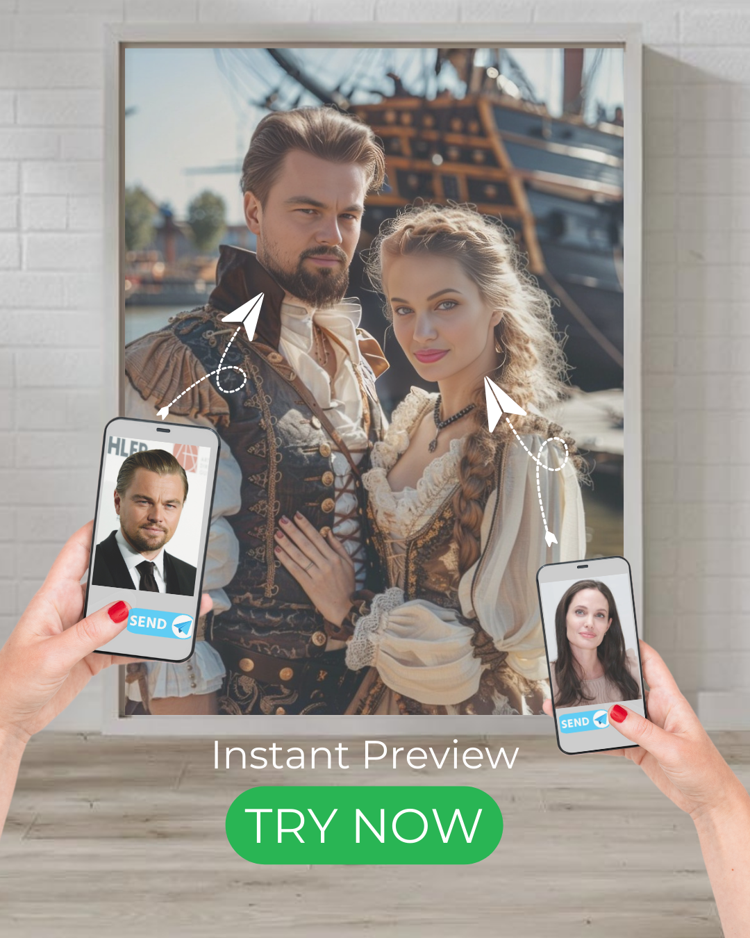 Seafaring Duo | Custom Portrait with Your Photos