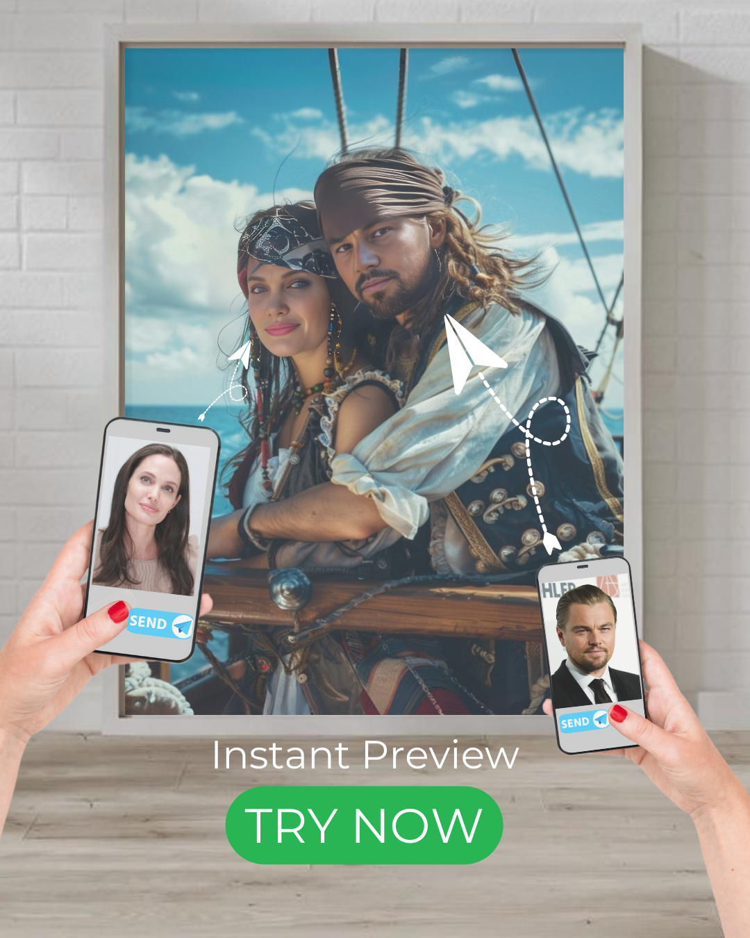 Pirate Partners | Custom Portrait with Your Photos