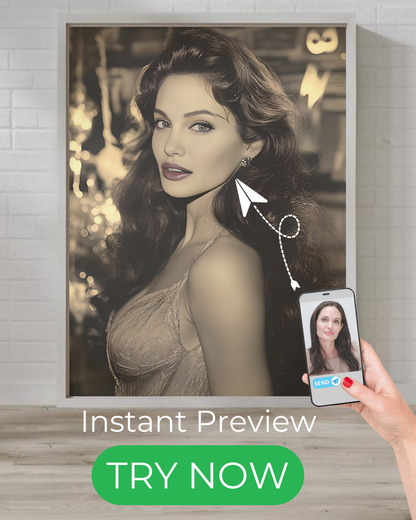 Enchanting Glam Portrait | Personalized Gift with Your Photos
